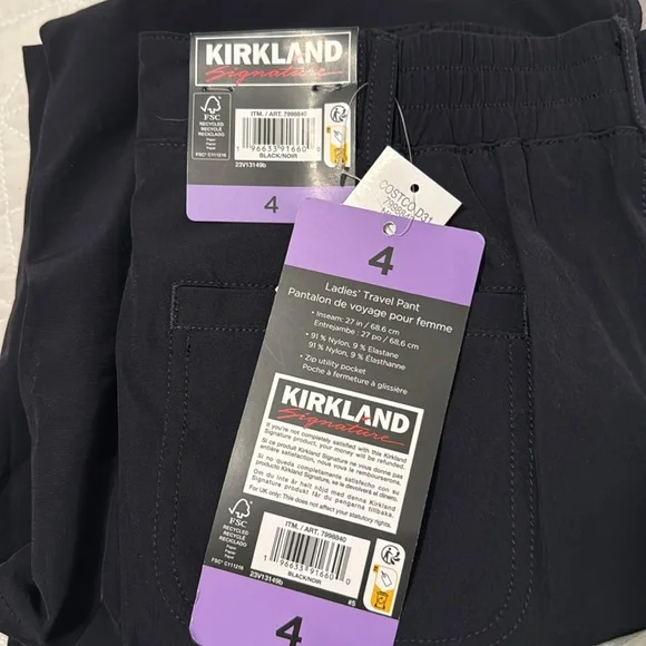 KIRKLAND Women's 4-Way Stretch Ankle Travel Pants - Picture 5 of 6